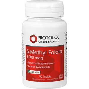 5-Methyl Folate 1000 mcg 90 tabs by Protocol For Life Balance