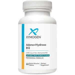 Adeno Hydroxo B12: Natural Fruit Punch Flavor 60 Tablets by Xymogen