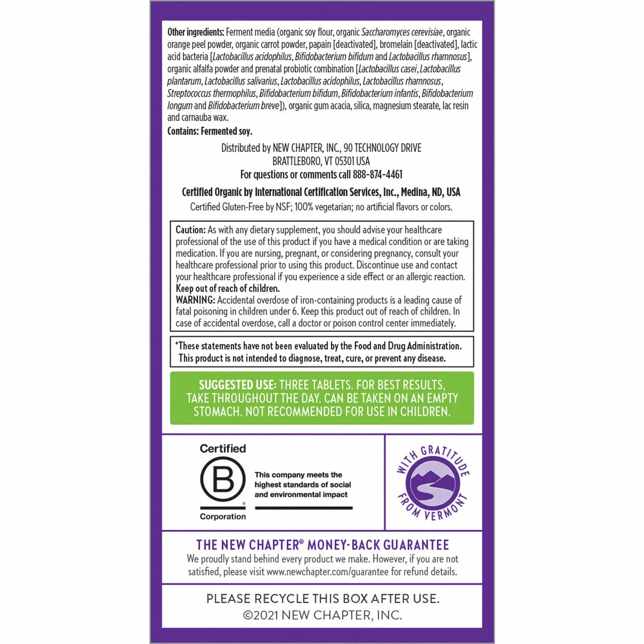 Advanced Perfect Prenatal MultiVitamin by New Chapter