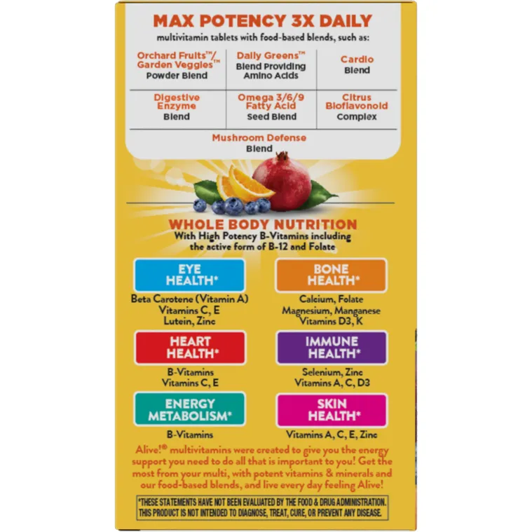 Alive! Max3 Daily Multi 90 Tabs by Nature's Way
