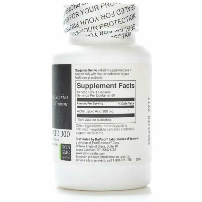 Alpha Lipoic Acid 300 mg 60 vcaps by Davinci Labs