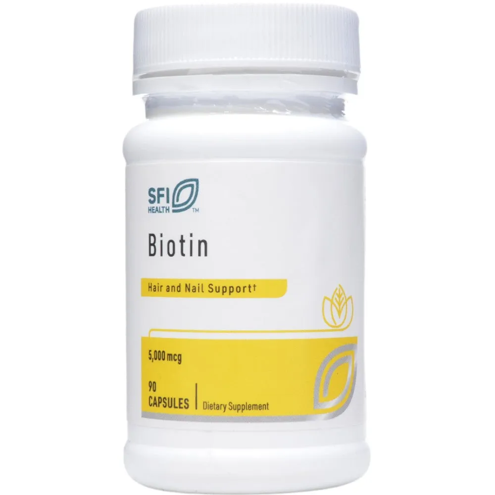 Biotin 5000 mcg 90 vegcaps By Klaire Labs/SFI Health
