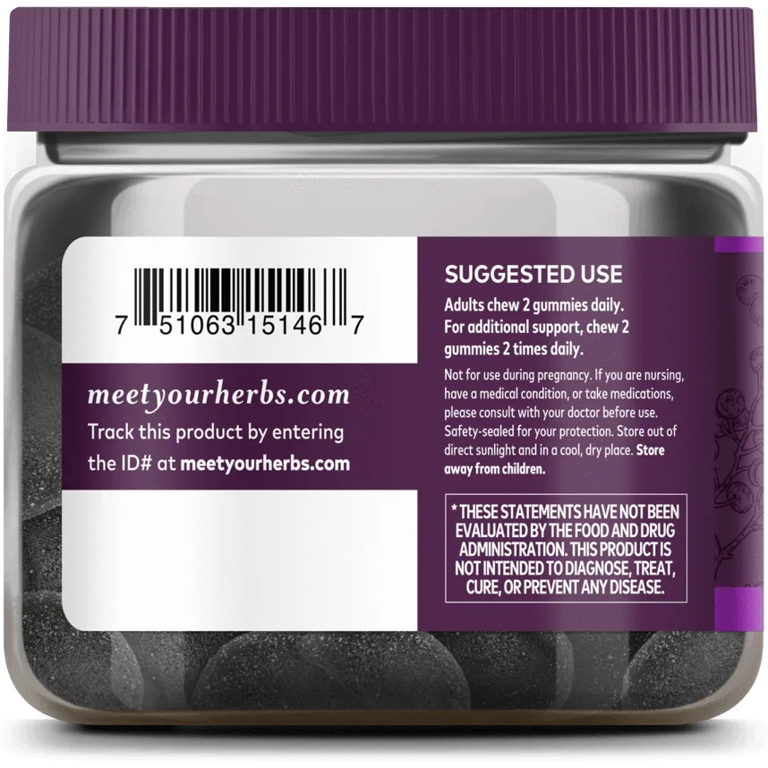 Black Elderberry Extra Strength 80 vgummies by Gaia Herbs