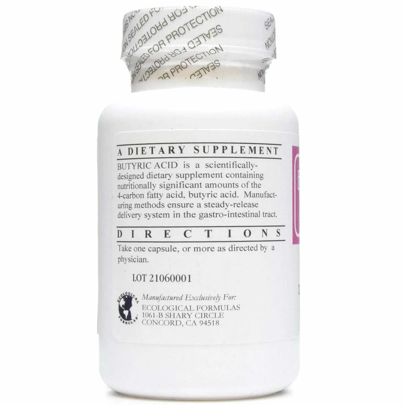 Butyric Acid 2:1 Ratio 90 Caps by Ecological Formulas