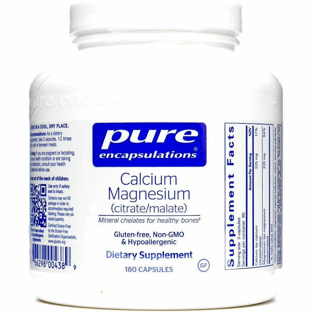Cal/Mag Citrate Malate 180 vcaps by Pure Encapsulations