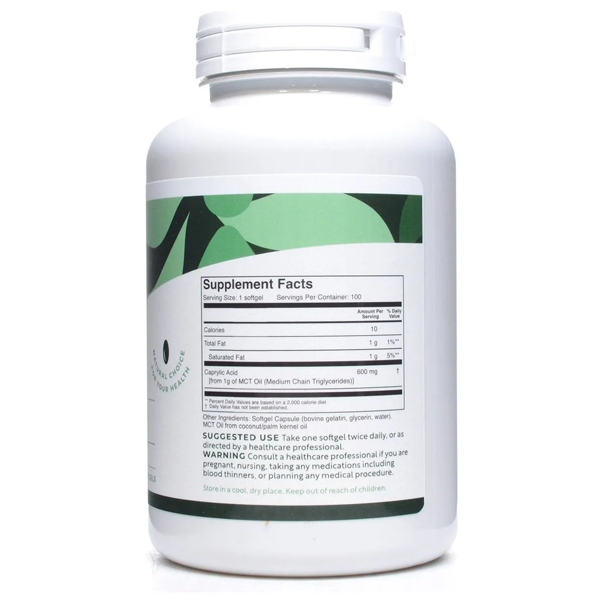 Caprylic Acid 600 mg 100 softgels by BioActive Nutrients