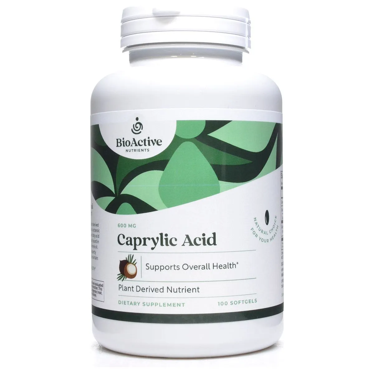 Caprylic Acid 600 mg 100 softgels by BioActive Nutrients
