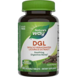 DGL Sugar Free 100 chew tabs by Nature's Way