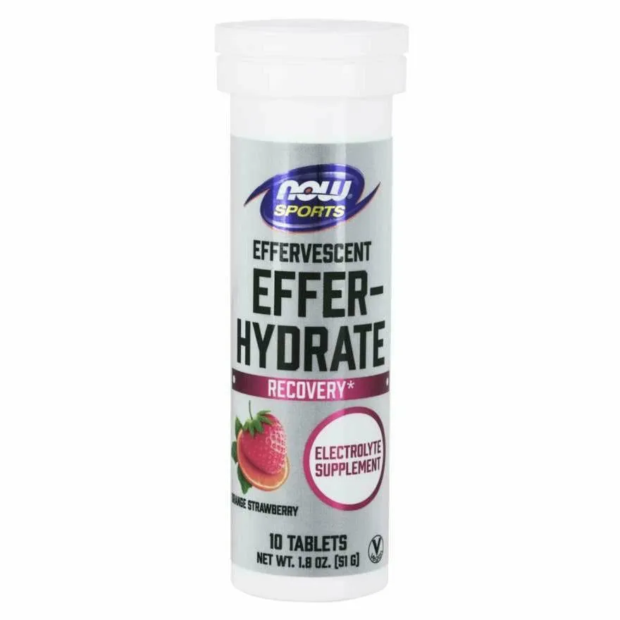 Effer-Hydrate Orange Strawberry 10 tabs By NOW