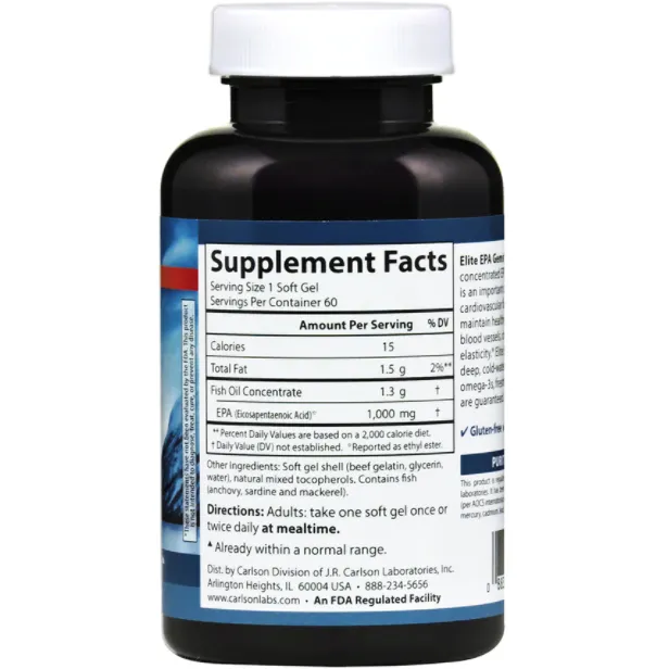 Elite EPA Gems 1000 mg 60 softgels by Carlson Labs