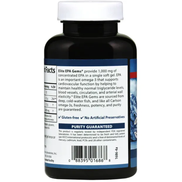 Elite EPA Gems 1000 mg 60 softgels by Carlson Labs