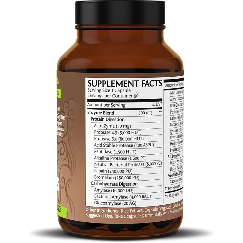 Enzorb Digestive Enzymes 90 vegcaps By Sunwarrior