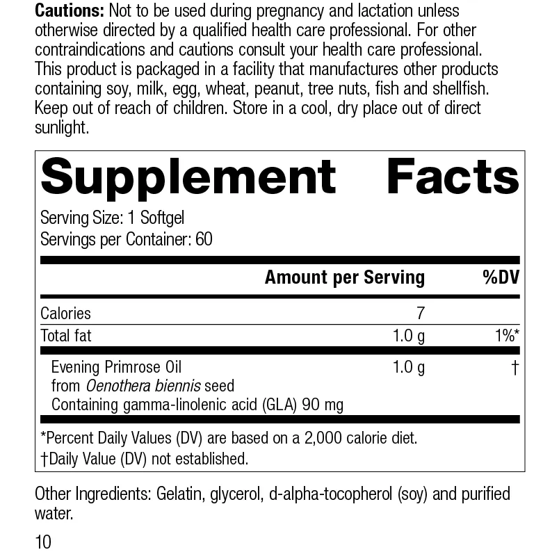 Evening Primrose Oil. 60 Softgels
