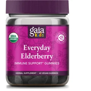 GaiaKids Everyday Elderberry 40 vegan gummies by Gaia Herbs