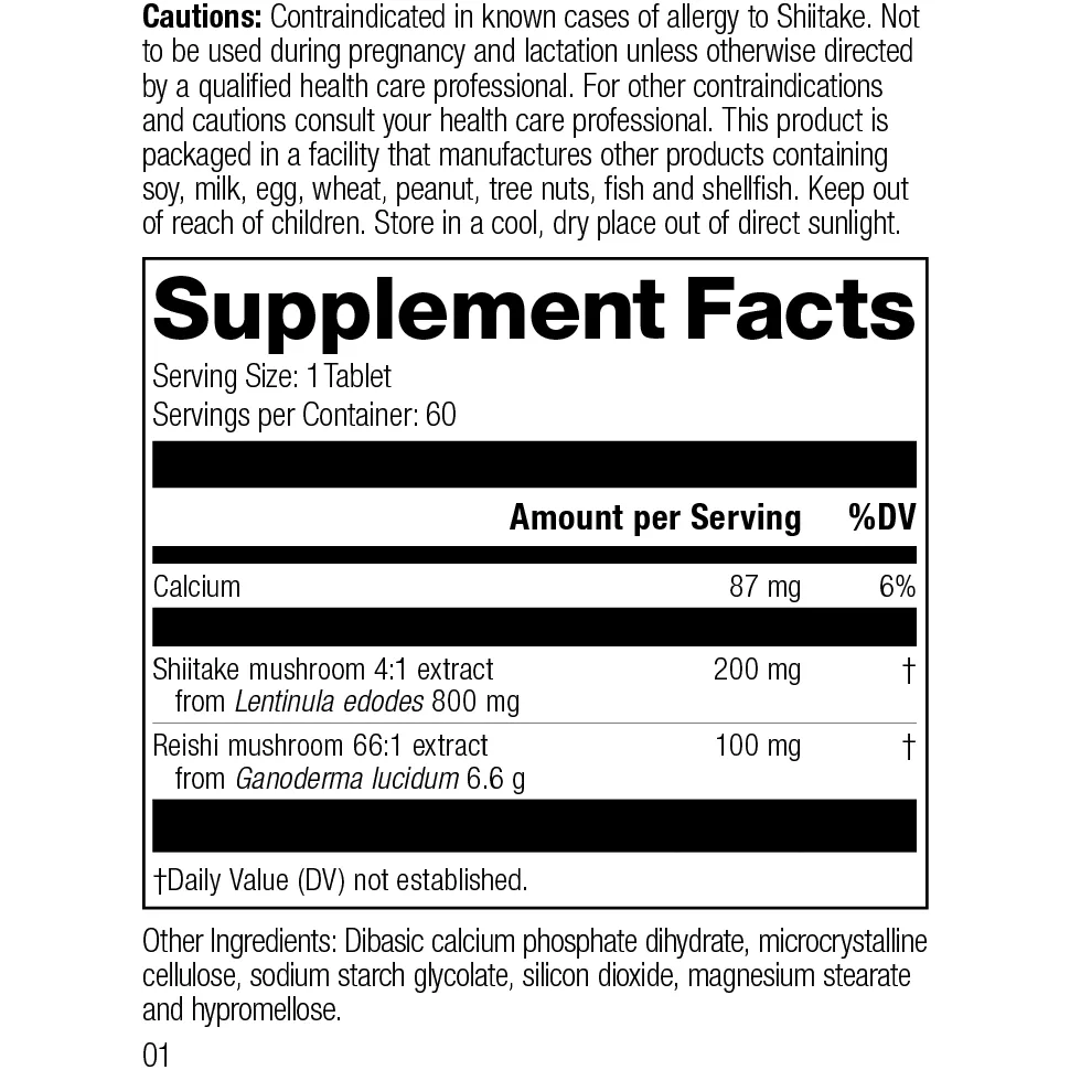Ganoderma & Shiitake. 60 Tablets