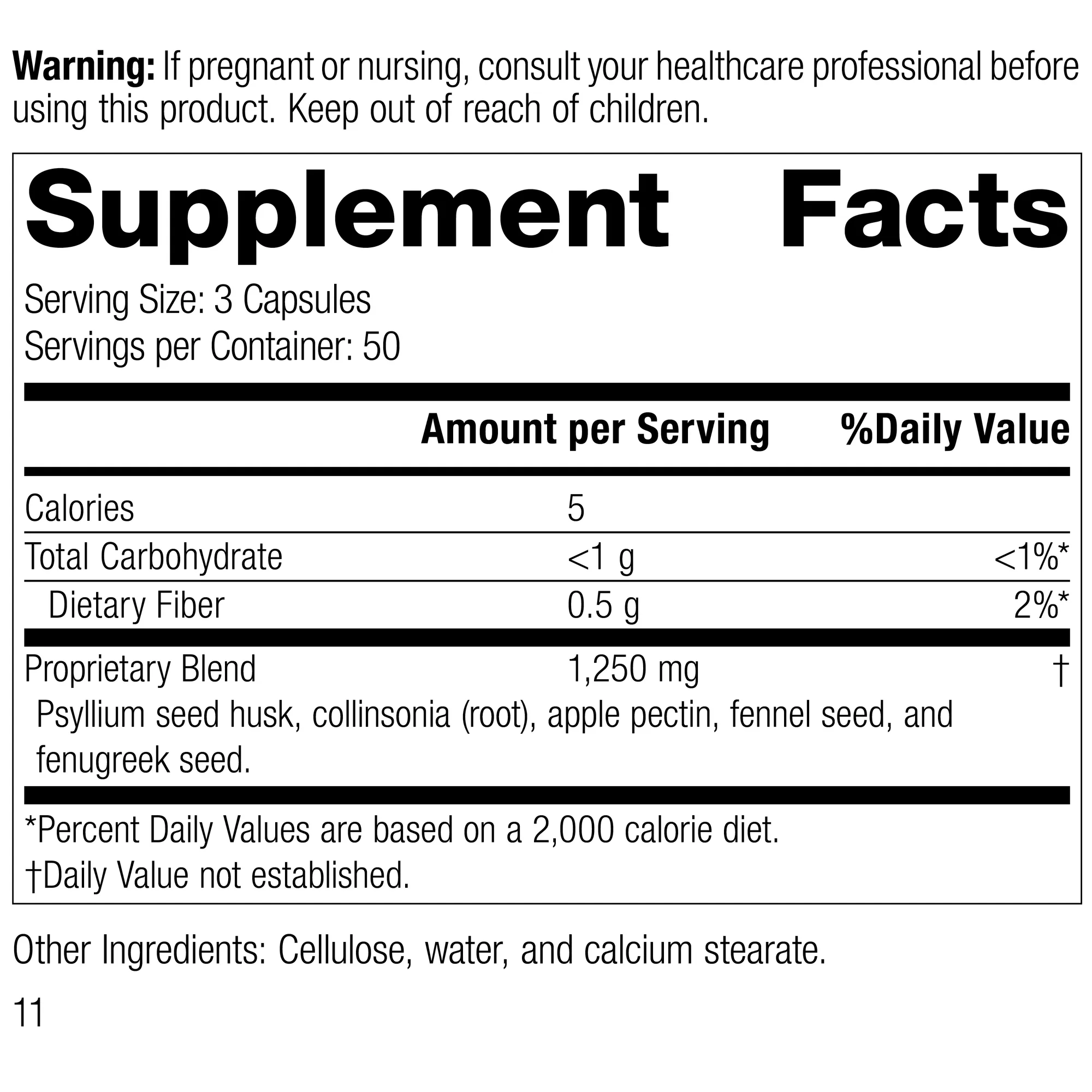 Gastro-Fiber. 150 Capsules