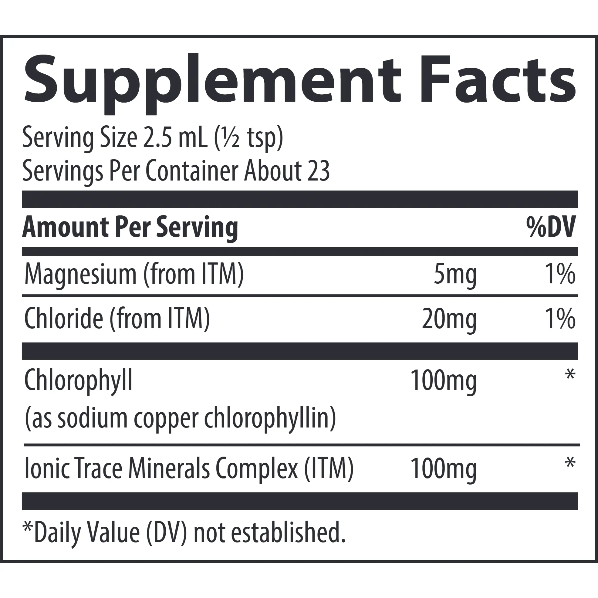 Ionic Chlorophyll Liquid 2 oz by Trace Minerals Research
