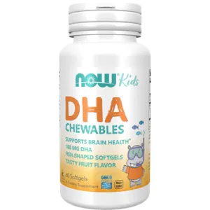 Kids Chewable DHA 100 mg 60 gels by NOW