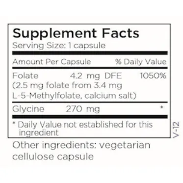 L-Methylfolate 2.5 mg 90 caps by Metabolic Maintenance