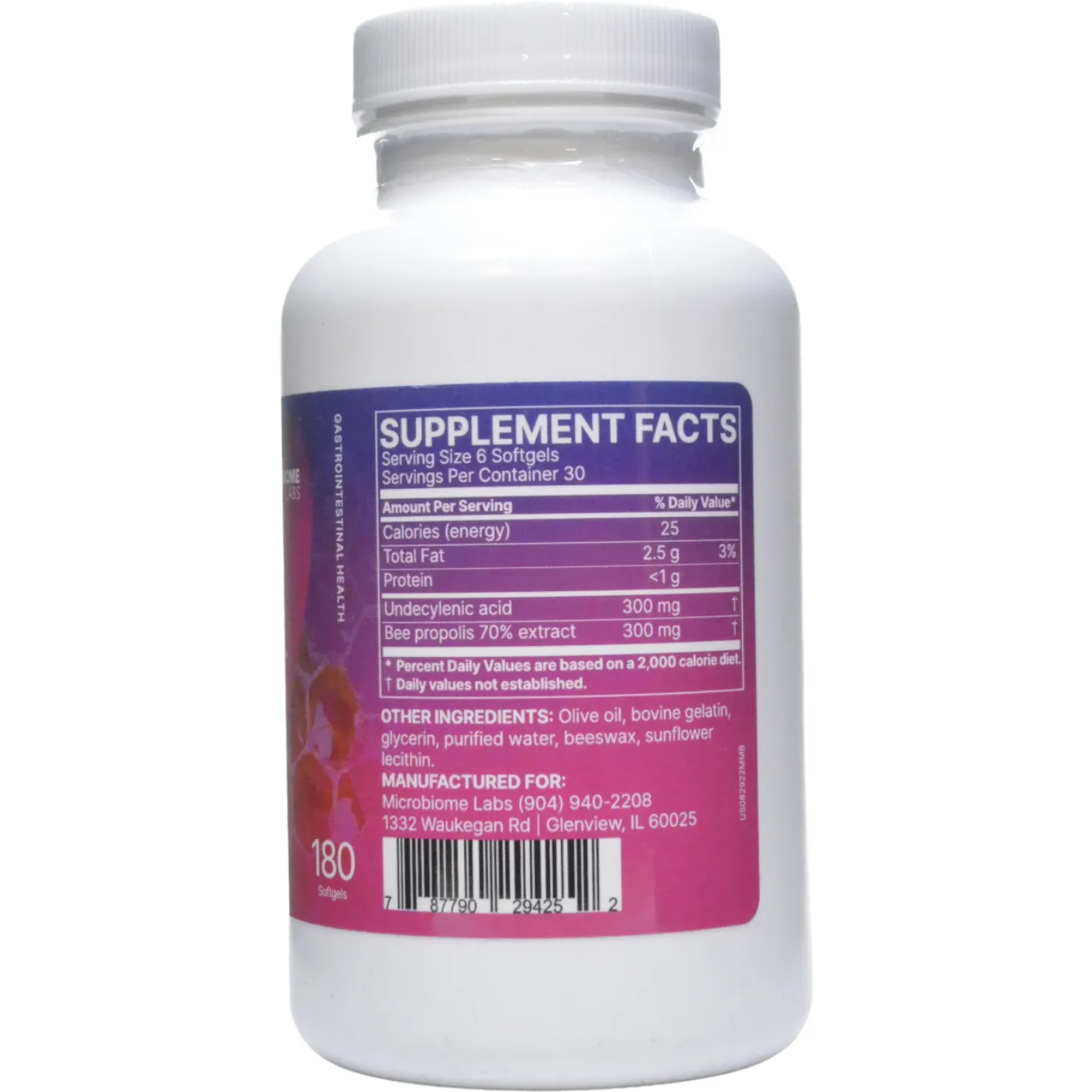 Mega MycoBalance 180 softgels by Microbiome Labs