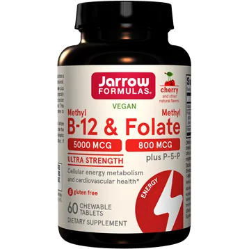 Methyl B12 & Methyl Folate Cherry 60 chewable tabs by Jarrow Formulas