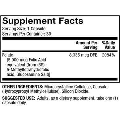 Methyl Folate 5 mg 30 caps by Dr. Mercola