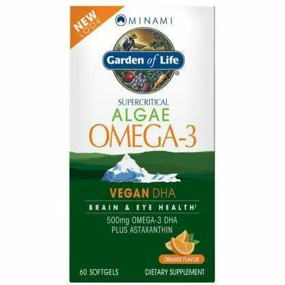 Min Algae Omega-3 Vegan DHA 60 softgels by Garden of Life