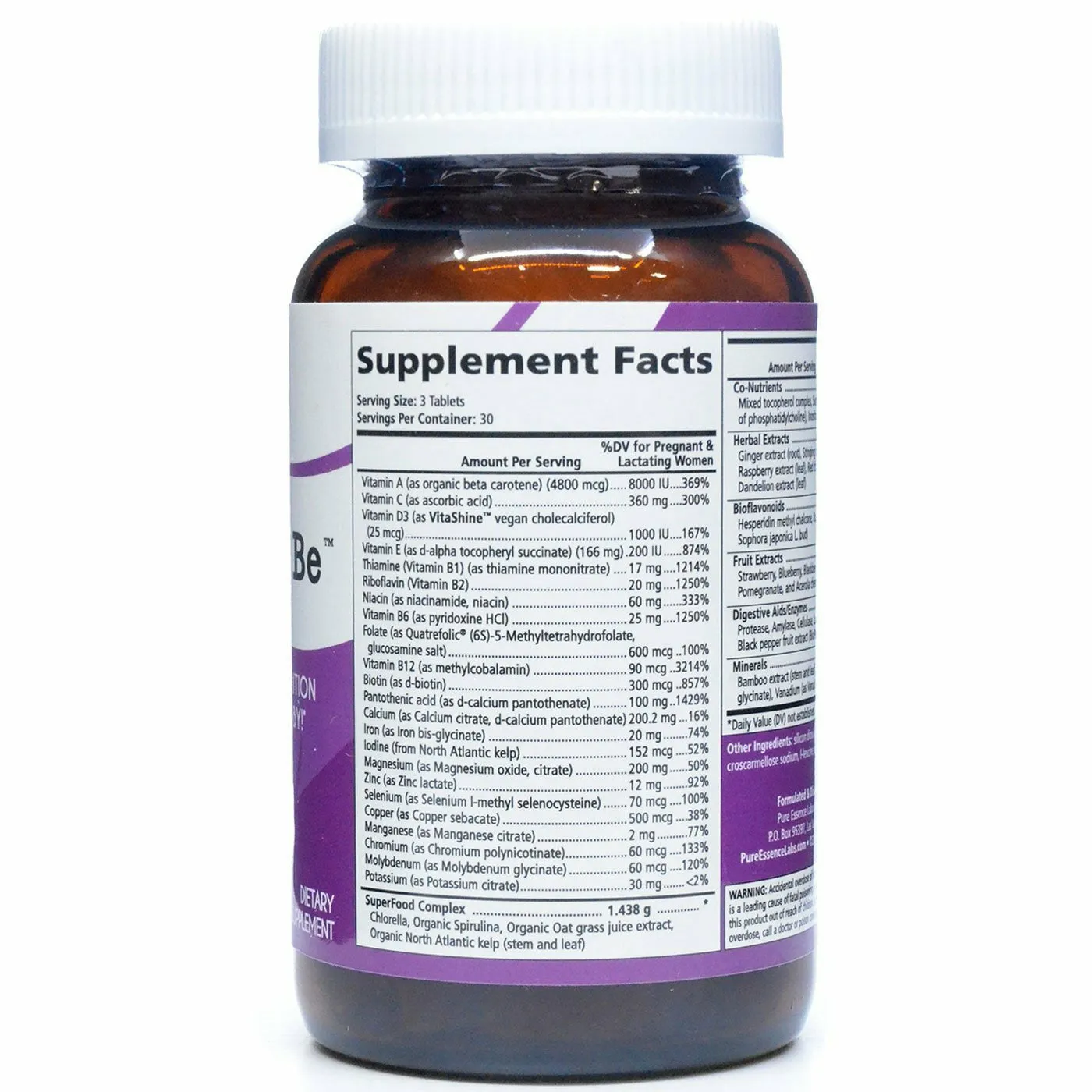 Mother to Be Prenatal Multivitamin 90 tablets by Pure Essence
