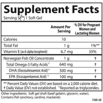 Mother's DHA 500 mg 120 softgels by Carlson Labs