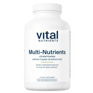 Multi-Nutrients 3 Citrate/Malate Formula (without Copper & without Iron) 180 caps by Vital Nutrients