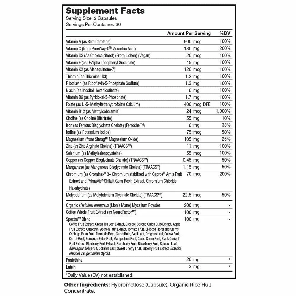 Multivitamin Brainfood 60 caps by Zahler