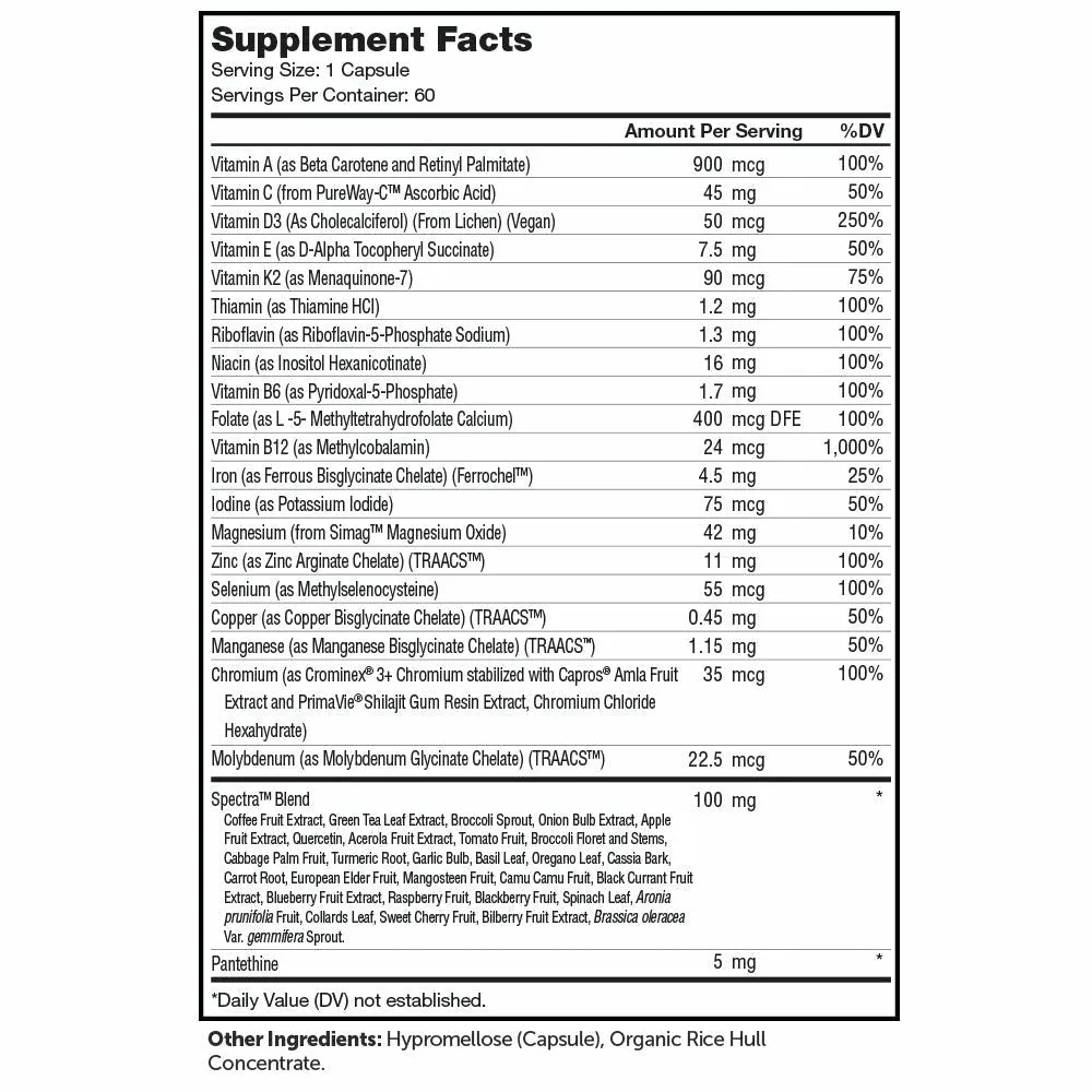 Multivitamin One Daily 60 caps by Zahler