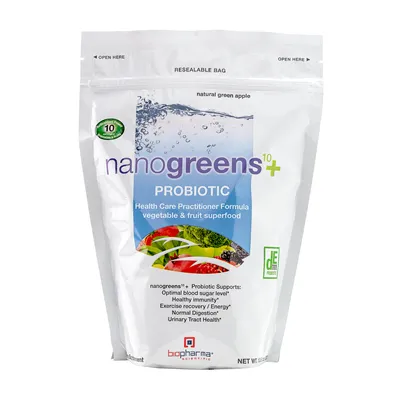 nanogreens10  probiotic Green Apple 10.6 oz by BioPharma Scientific