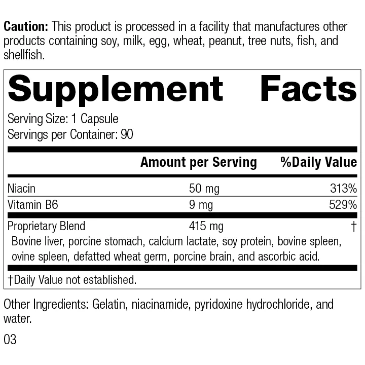 Niacinamide B6. 90 Capsules
