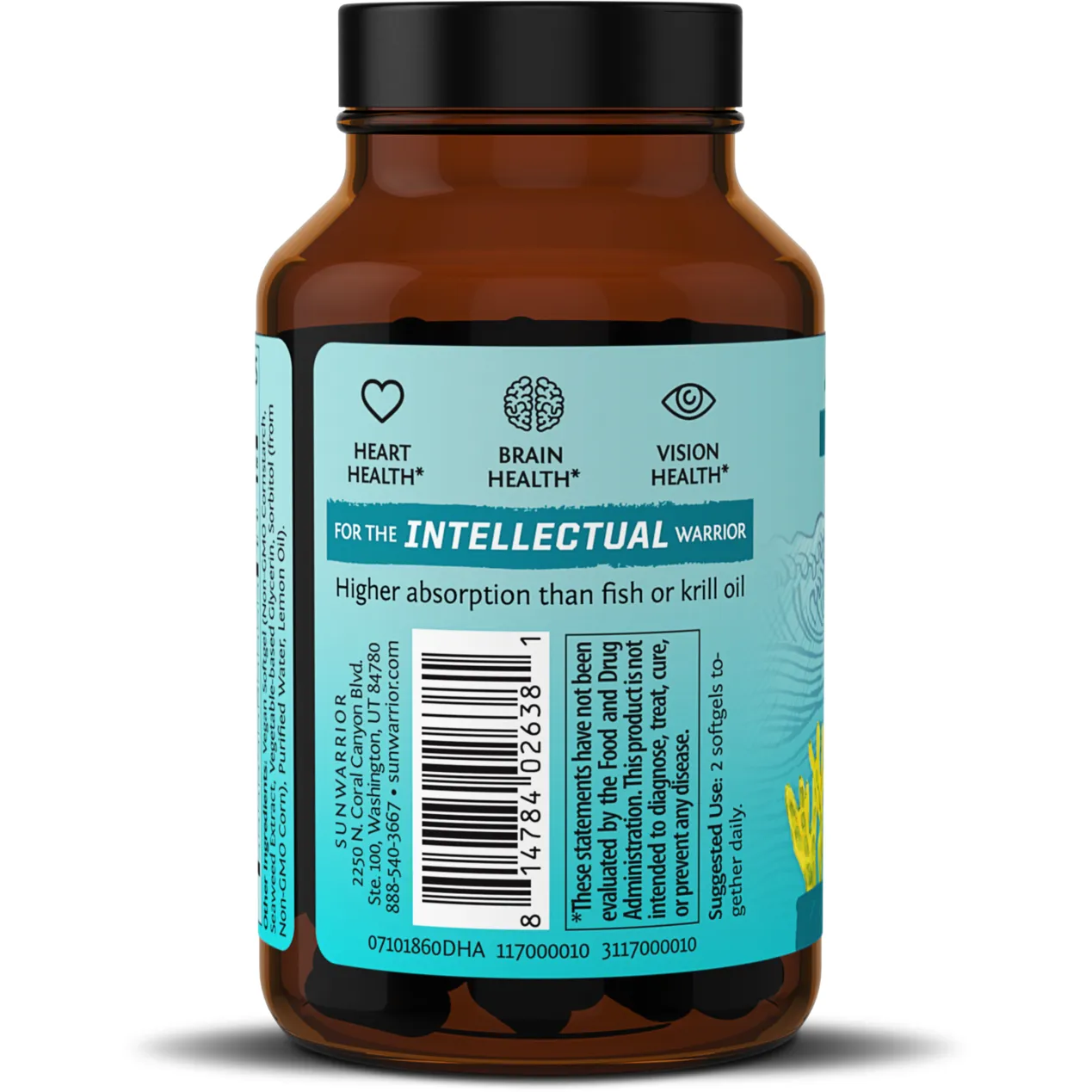 Omega-3 Vegan DHA   EPA 60 softgels by Sunwarrior