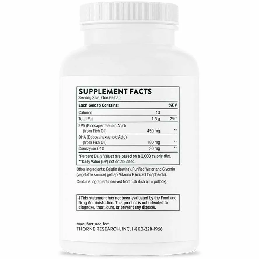 Omega-3 w/CoQ10 90 Gel Caps by Thorne Research