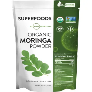 Organic Moringa Leaf Powder 8.5 oz by Metabolic Response Modifier