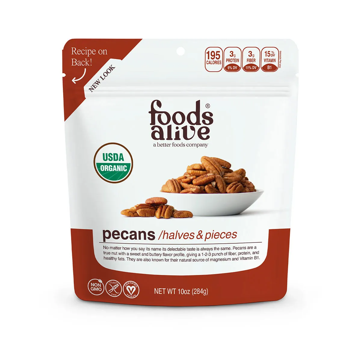 Organic Pecans 12 oz by Foods Alive