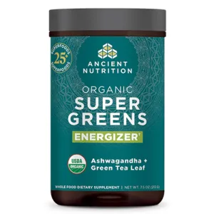 Organic SuperGreens Energizer - Powder 213 grams by Ancient Nutrition