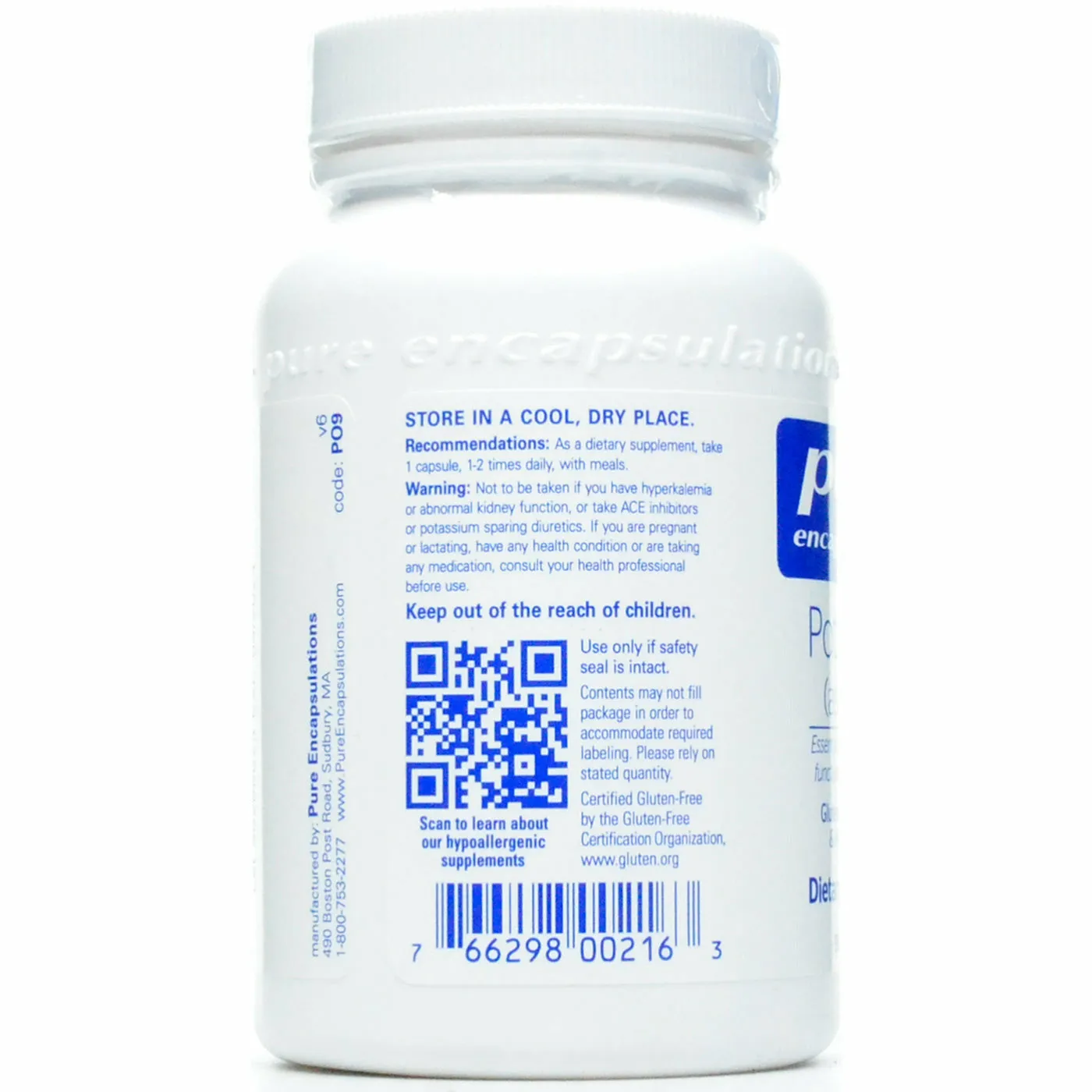 Potassium (aspartate) 90 vcaps by Pure Encapsulations