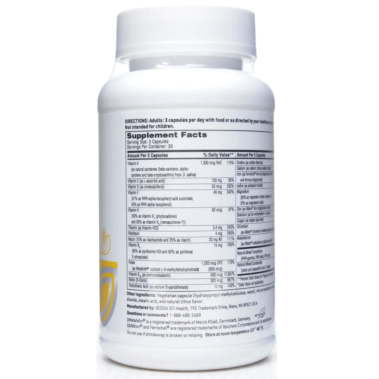 Prenatal and Nursing Formula 90 caps By Klaire Labs/SFI Health