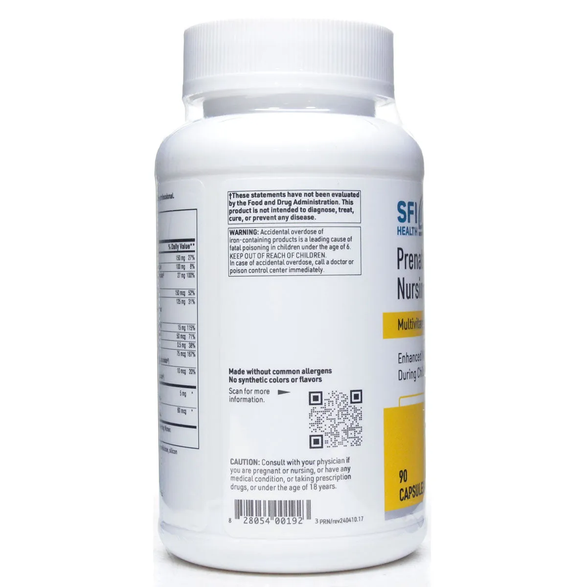 Prenatal and Nursing Formula 90 caps By Klaire Labs/SFI Health