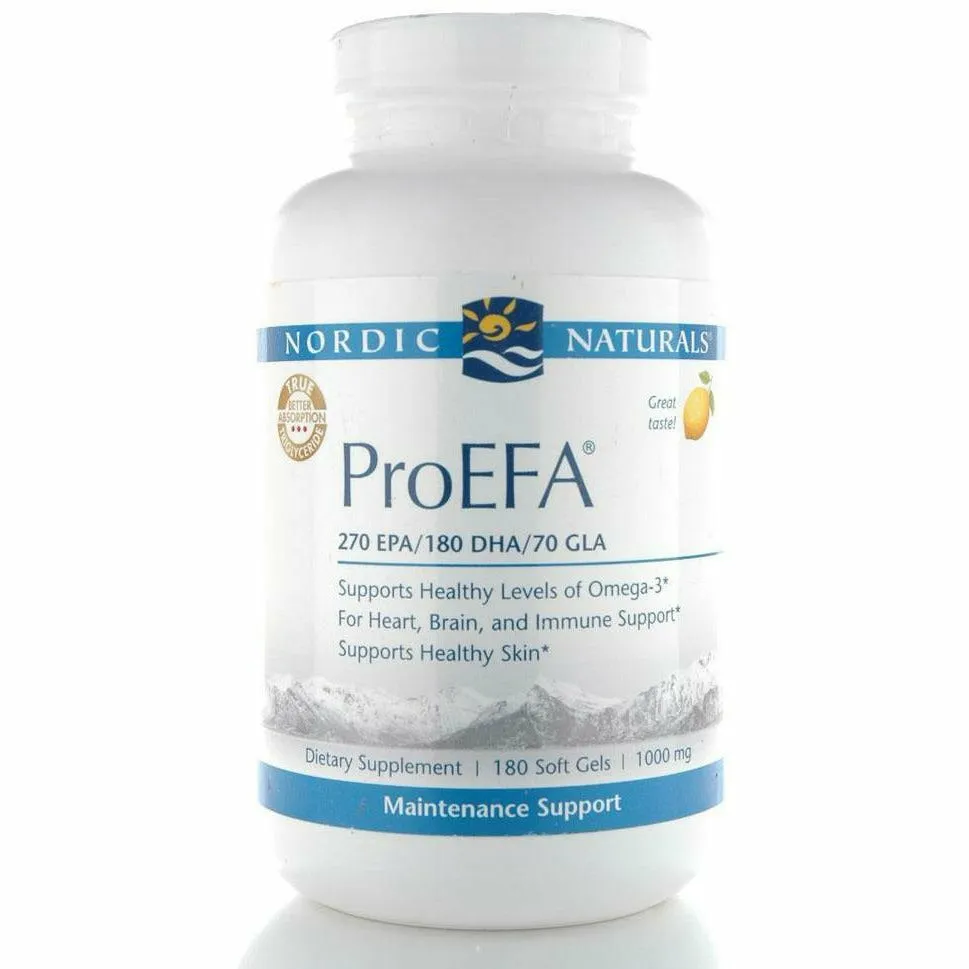 ProEFA- 3 6 9 Lemon 1000 mg 180 gels by Nordic Naturals