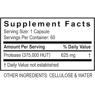 Protease 375K 60 caps by Transformation Enzyme