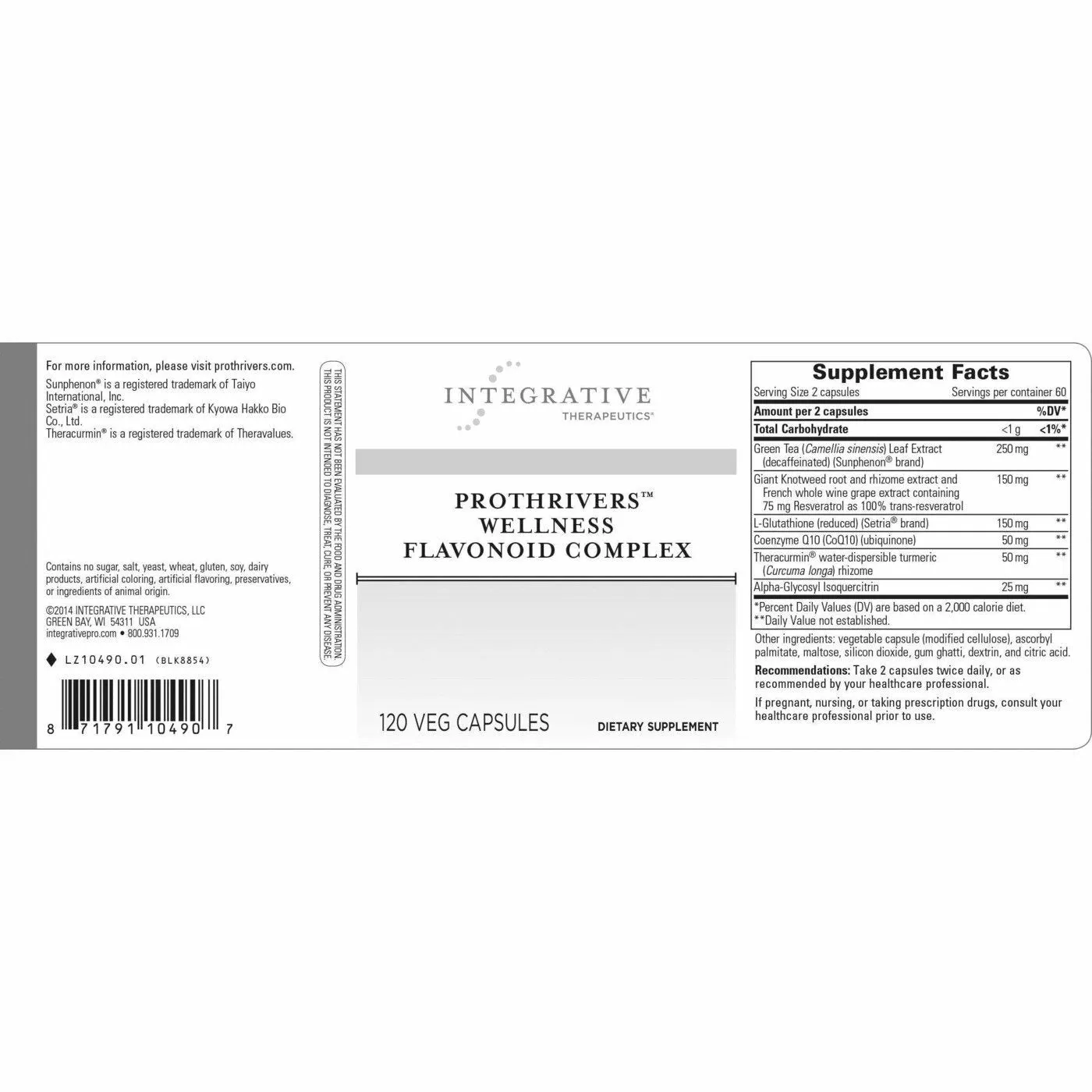 ProThrivers Wellness Flavonoid Complex 120 caps by Integrative Therapeutics