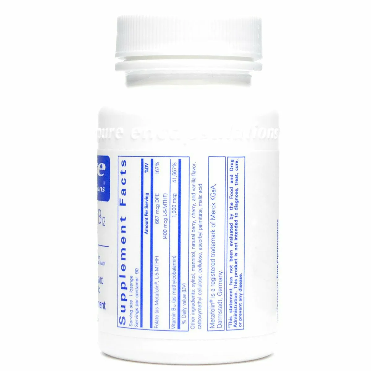 PureMelt B12 Folate 90 Lozenges by Pure Encapsulations