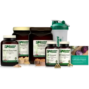 Purification Product Kit. 1 Kit with SP Complete Chocolate. SP Complete Vanilla & Whole Food Fiber