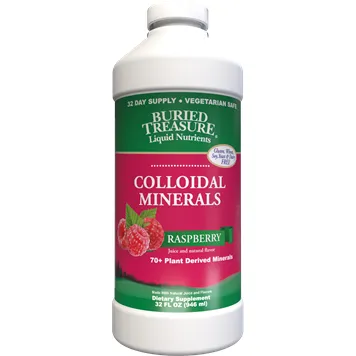 Raspberry Colloidal Trace Minerals 32oz by Buried Treasure