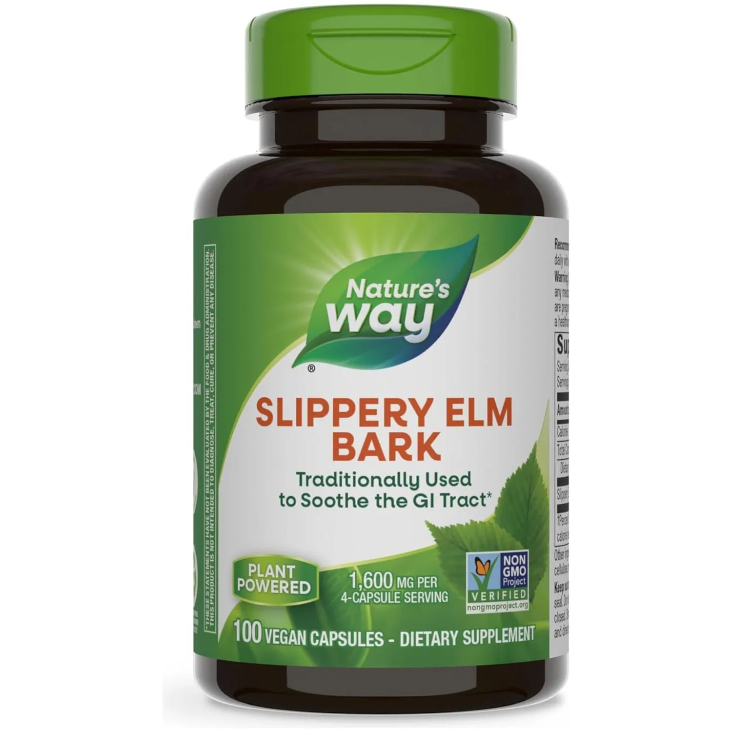 Slippery Elm Bark 100 caps by Nature's Way