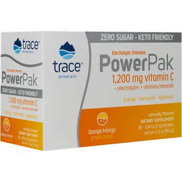 Sugar Free Electrolyte Stamina Power Pak Orange Mango 30 pack by Trace Minerals Research